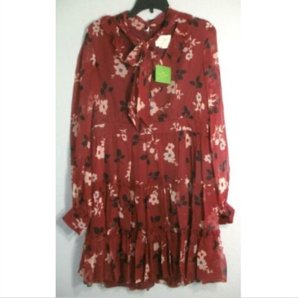 Kate Spade Camelia Chiffon Floral Mini Dress 10 - Picture 4 of 9